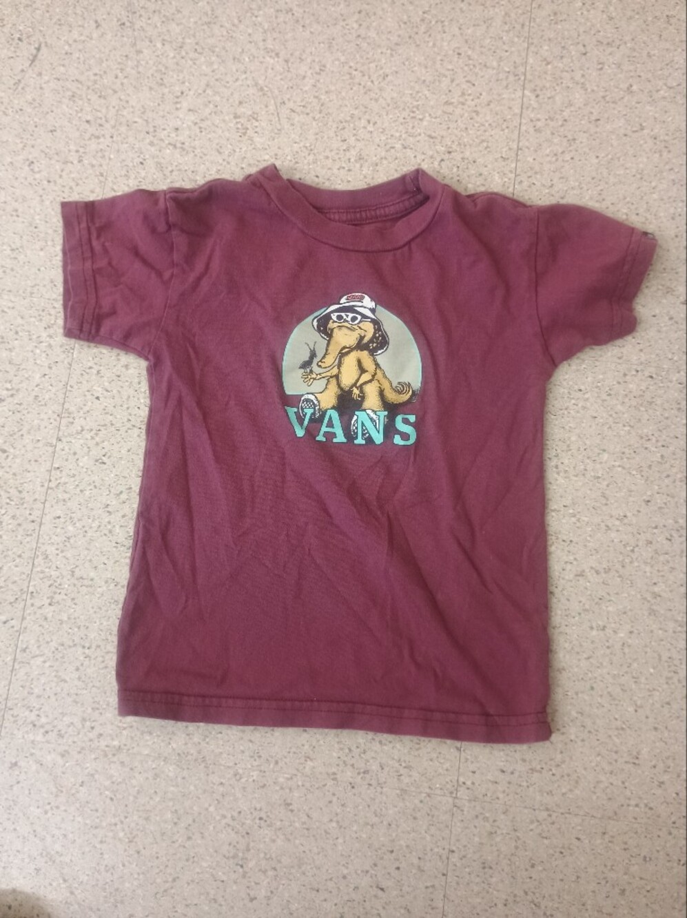 Vans Kids 2T Maroon Skate Antecater Mascot Graphic Tee Short Sleeve - Picture 2 of 9